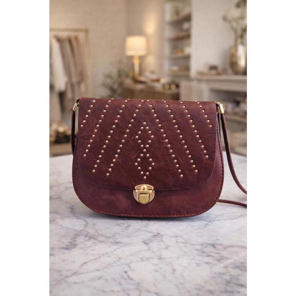 Crossbody Red Faux Leather Purse Like NEW